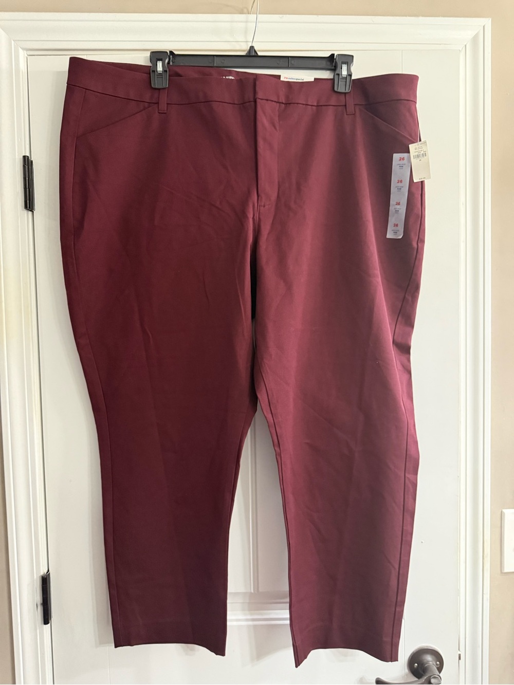 Old Navy Burgundy High Rise Pixie Pant